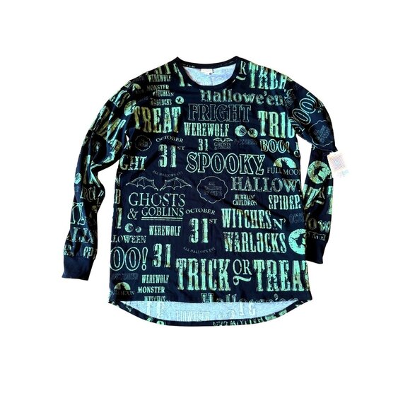 LuLaRoe Hudson Long Sleeve Shirt – Size XL – NWT – Halloween Print - Picture 1 of 14